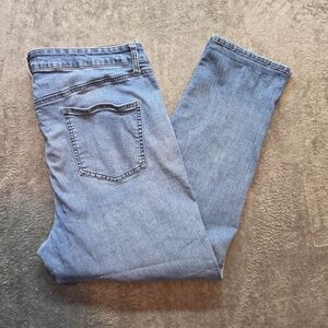 Arula Straight Jeans Womens 18 Blue Light Wash High Rise Stretch Denim‎